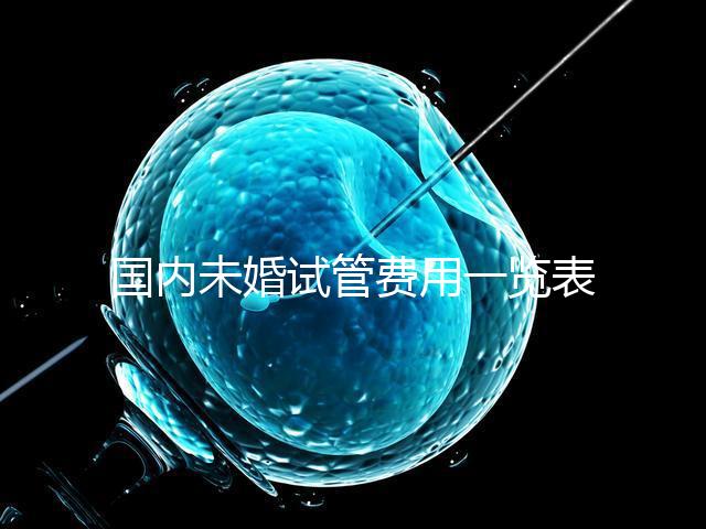 國內未婚試管費用一覽表：2025單身女性做試管嬰兒要花多少錢？