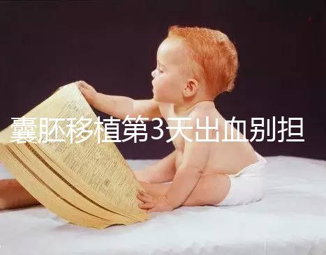 囊胚移植第3天出血別擔心!多可能是宮頸粘膜受刺激造成